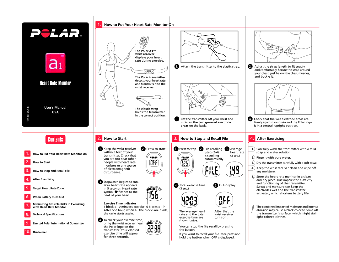 Polar A1 user manual Contents 