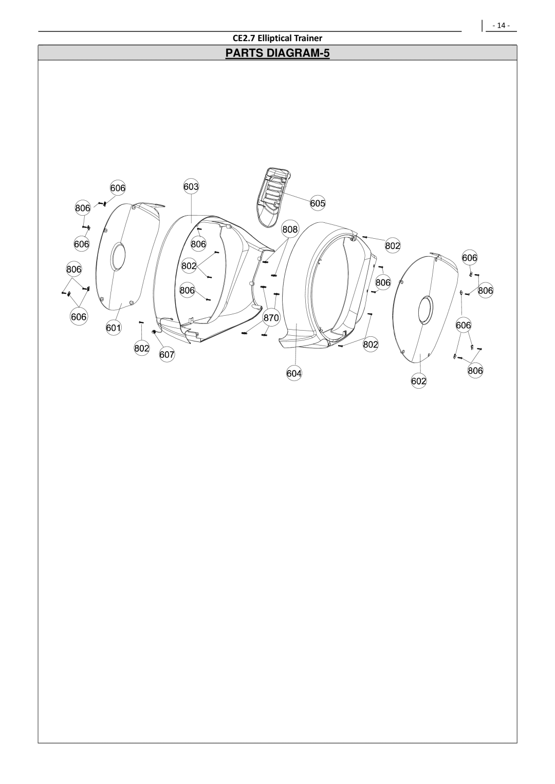 Polar CE2.7 user manual Parts DIAGRAM-5 