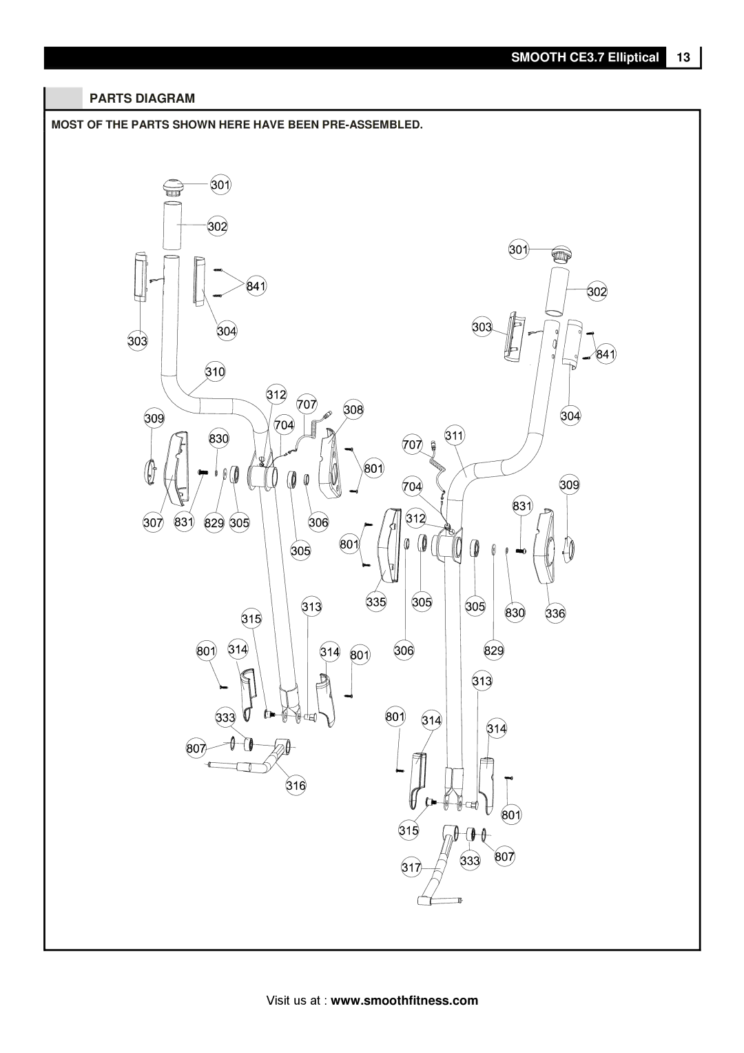 Polar CE3.7 user manual Parts Diagram 