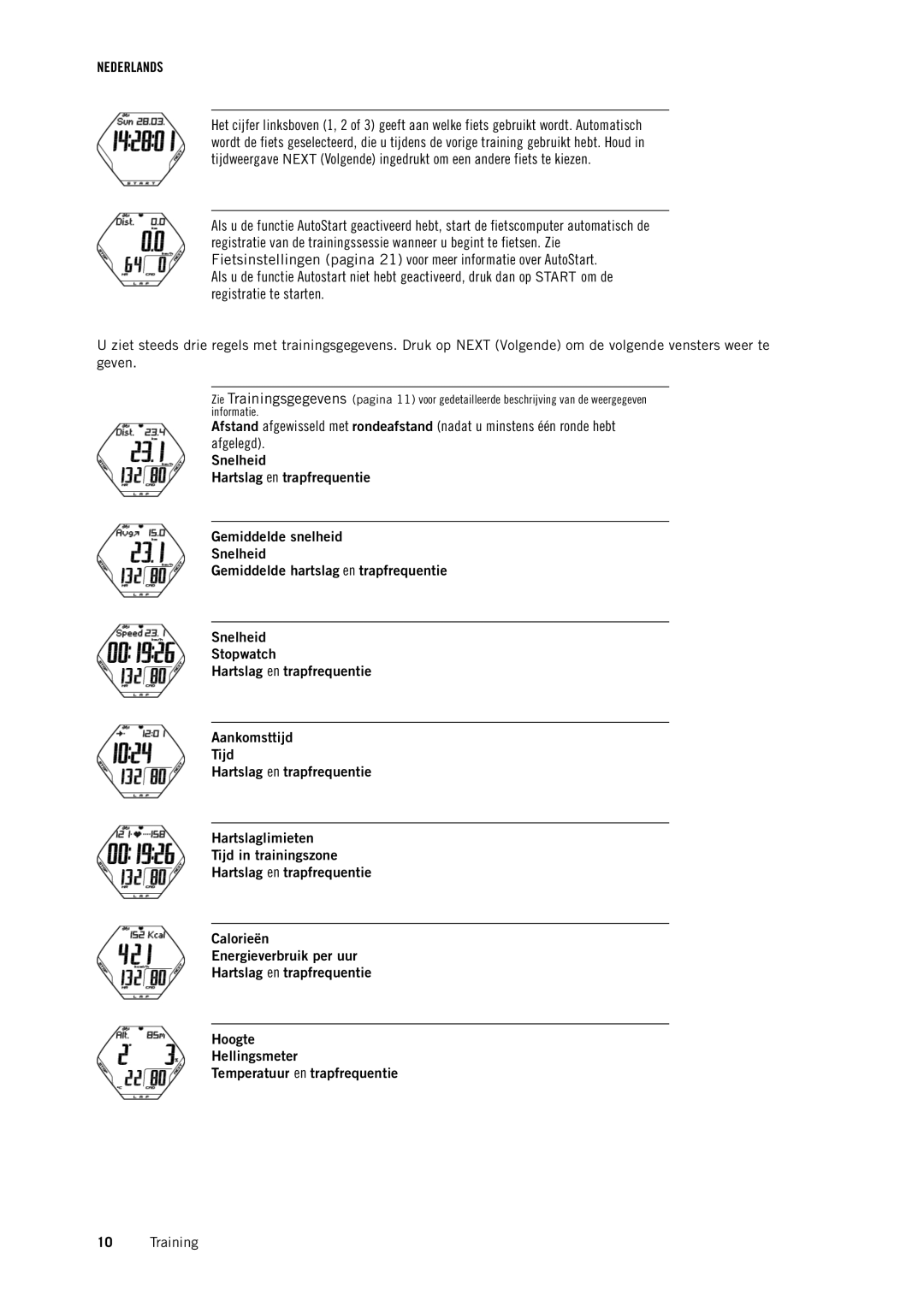 Polar CS500 manual Nederlands 