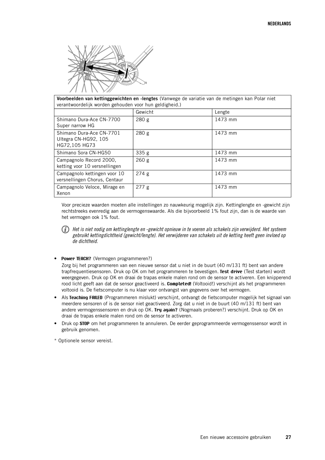 Polar CS500 manual Nederlands 