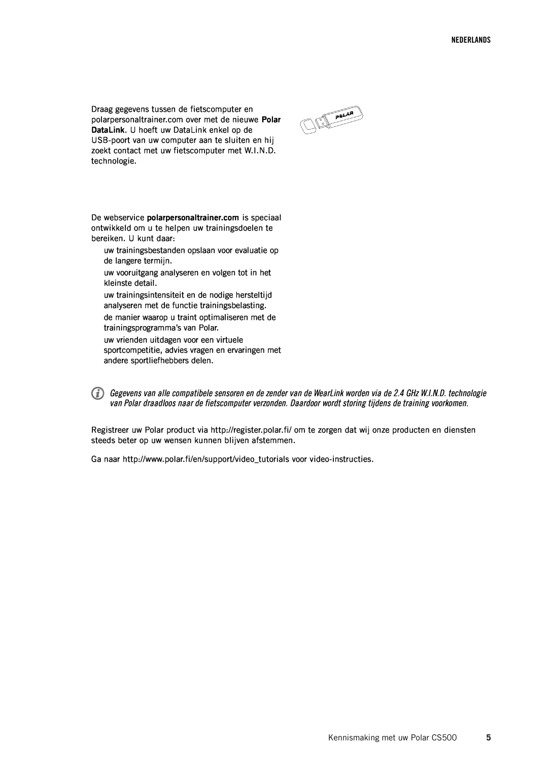 Polar CS500 manual Nederlands, uw trainingsbestanden opslaan voor evaluatie op de langere termijn 