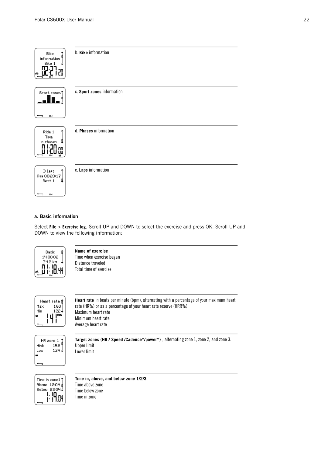 Polar CS600X user manual Basic information 