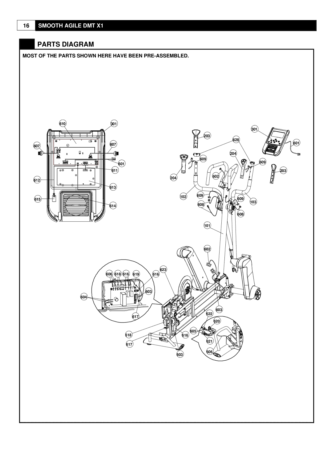 Polar DMT X1 user manual Parts Diagram 