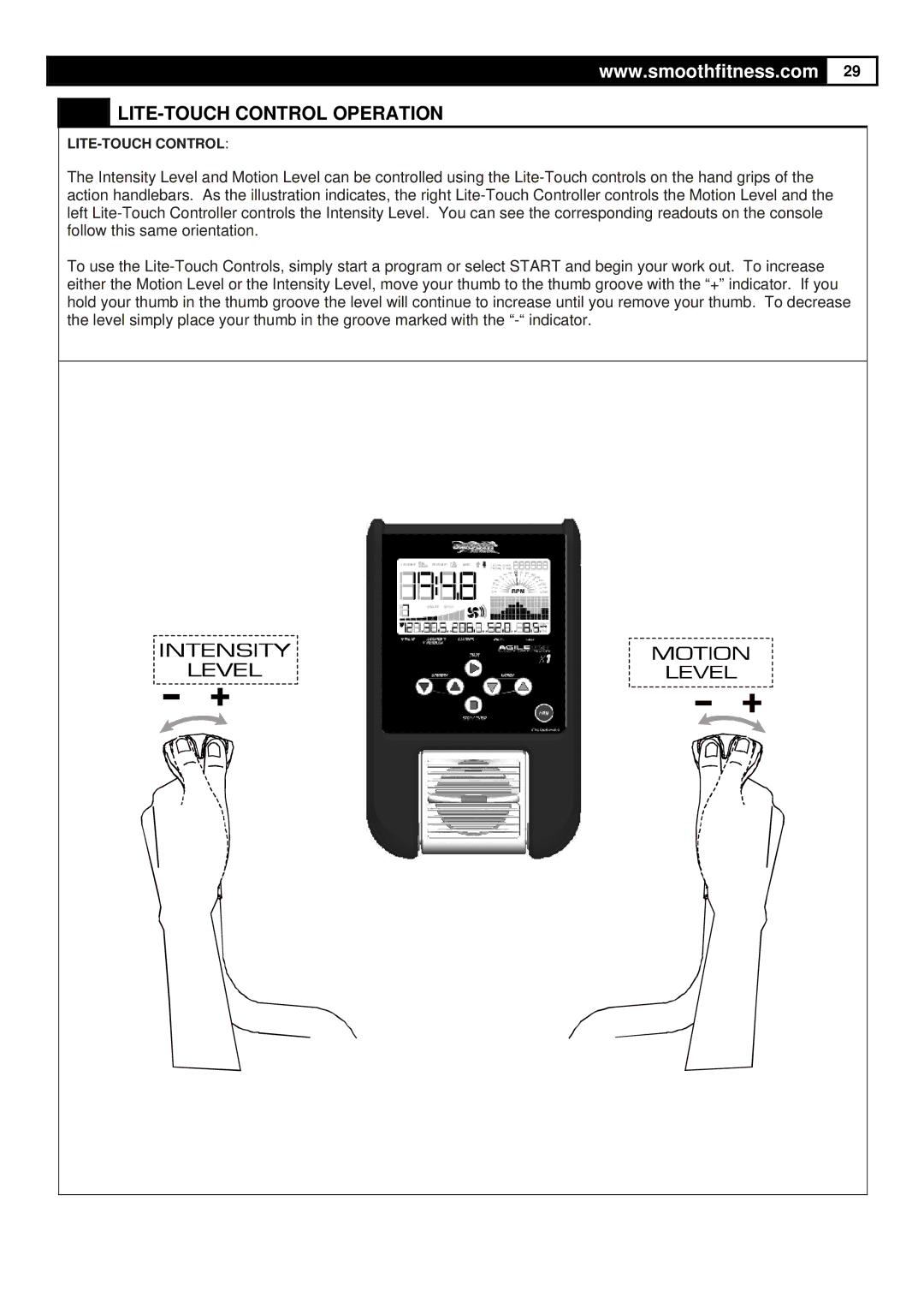 Polar DMT X1 user manual LITE-TOUCH Control Operation 