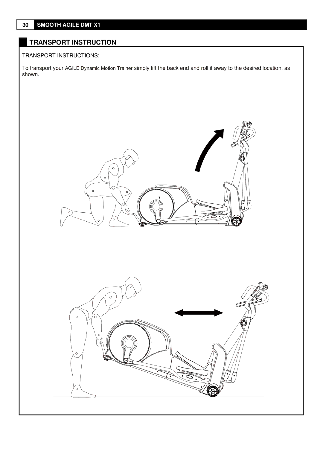 Polar DMT X1 user manual Transport Instructions 