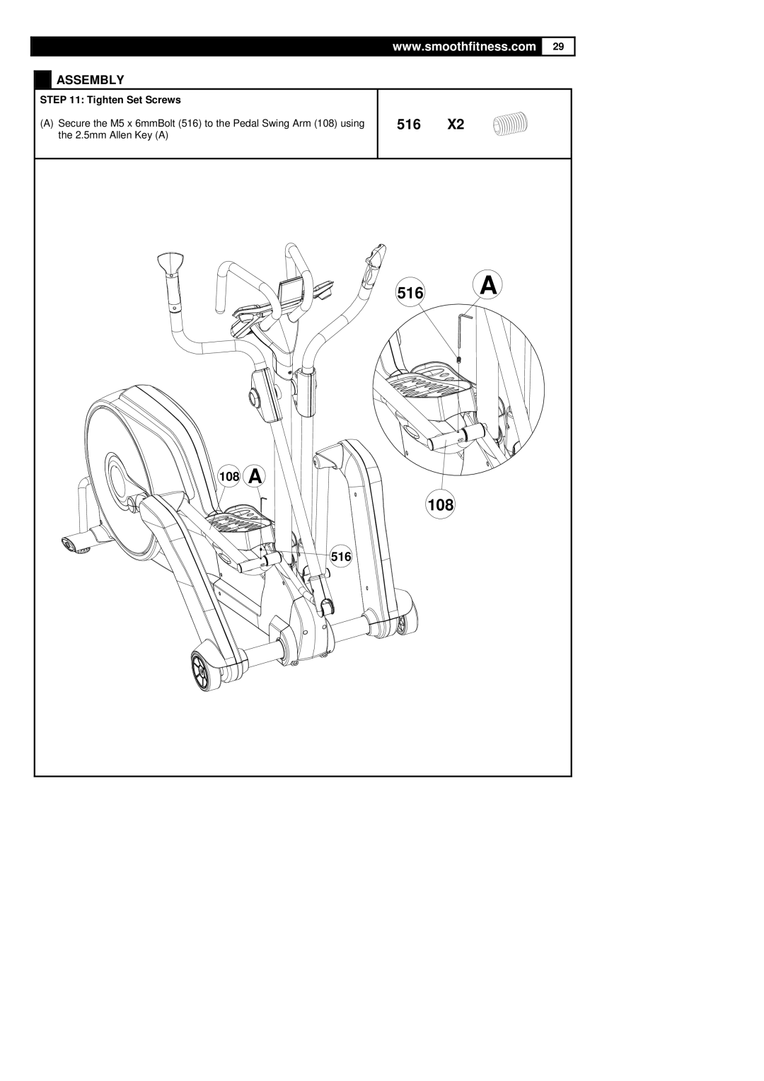 Polar DMT X2 user manual 516, Tighten Set Screws 