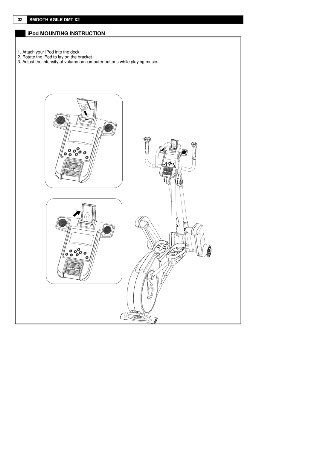 Polar DMT X2 user manual IPod Mounting Instruction 