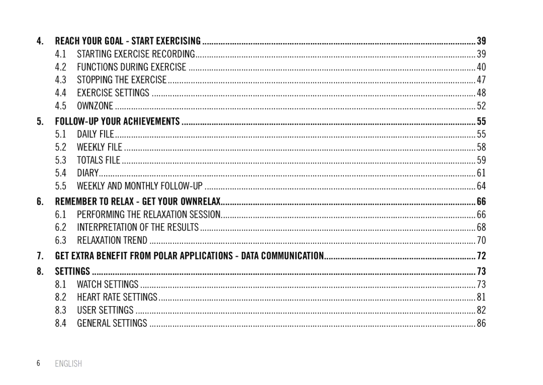 Polar F55 user manual English 