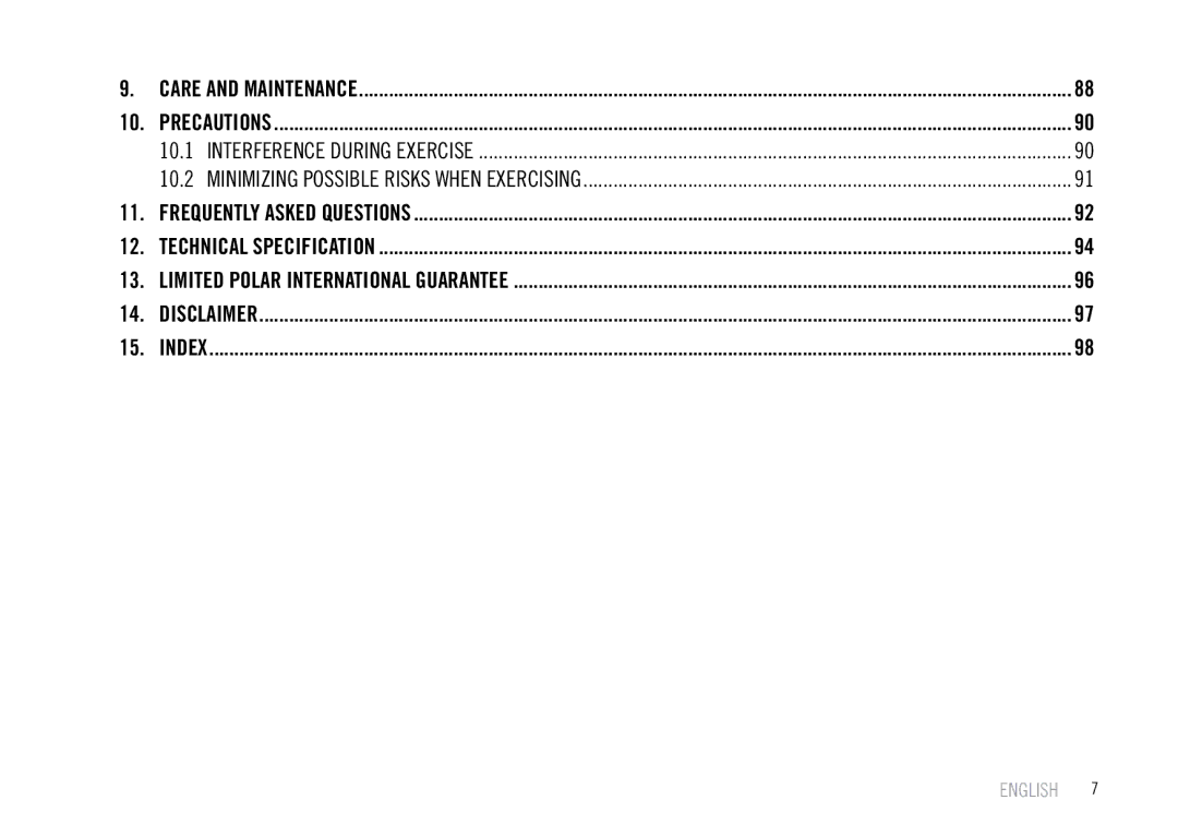 Polar F55 user manual 10.1 