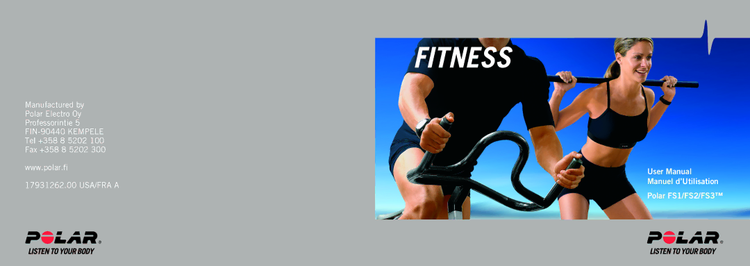 Polar FS3TM user manual Fitness 