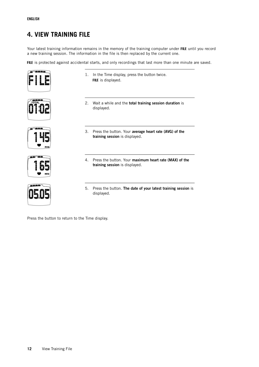 Polar FT1BLK user manual View Training File 