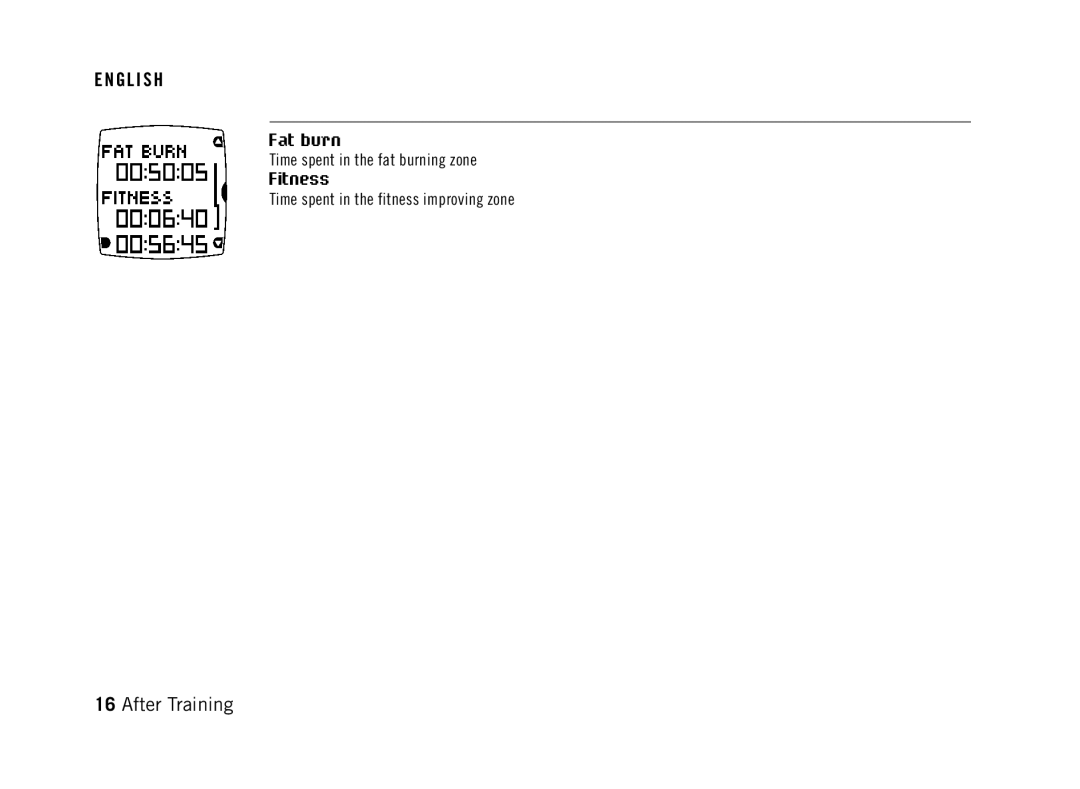 Polar FT40 user manual Fat burn, Fitness 