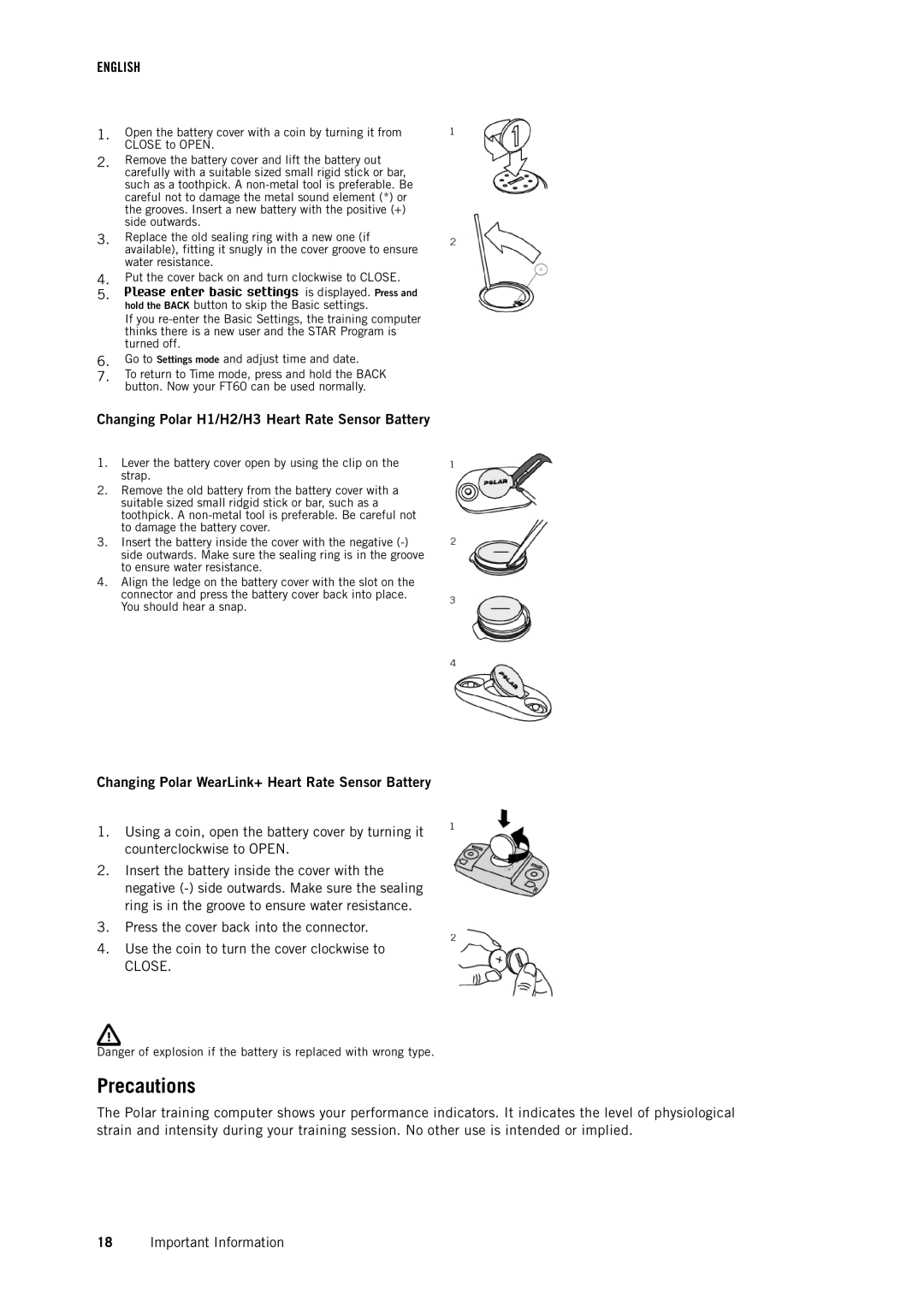 Polar FT60 user manual English 