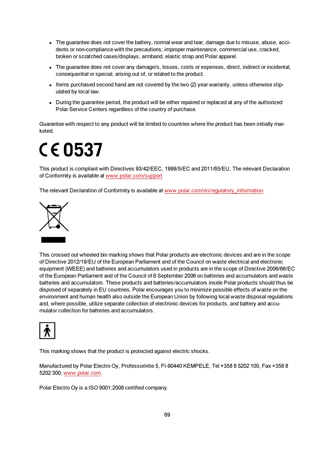 Polar M400 user manual 