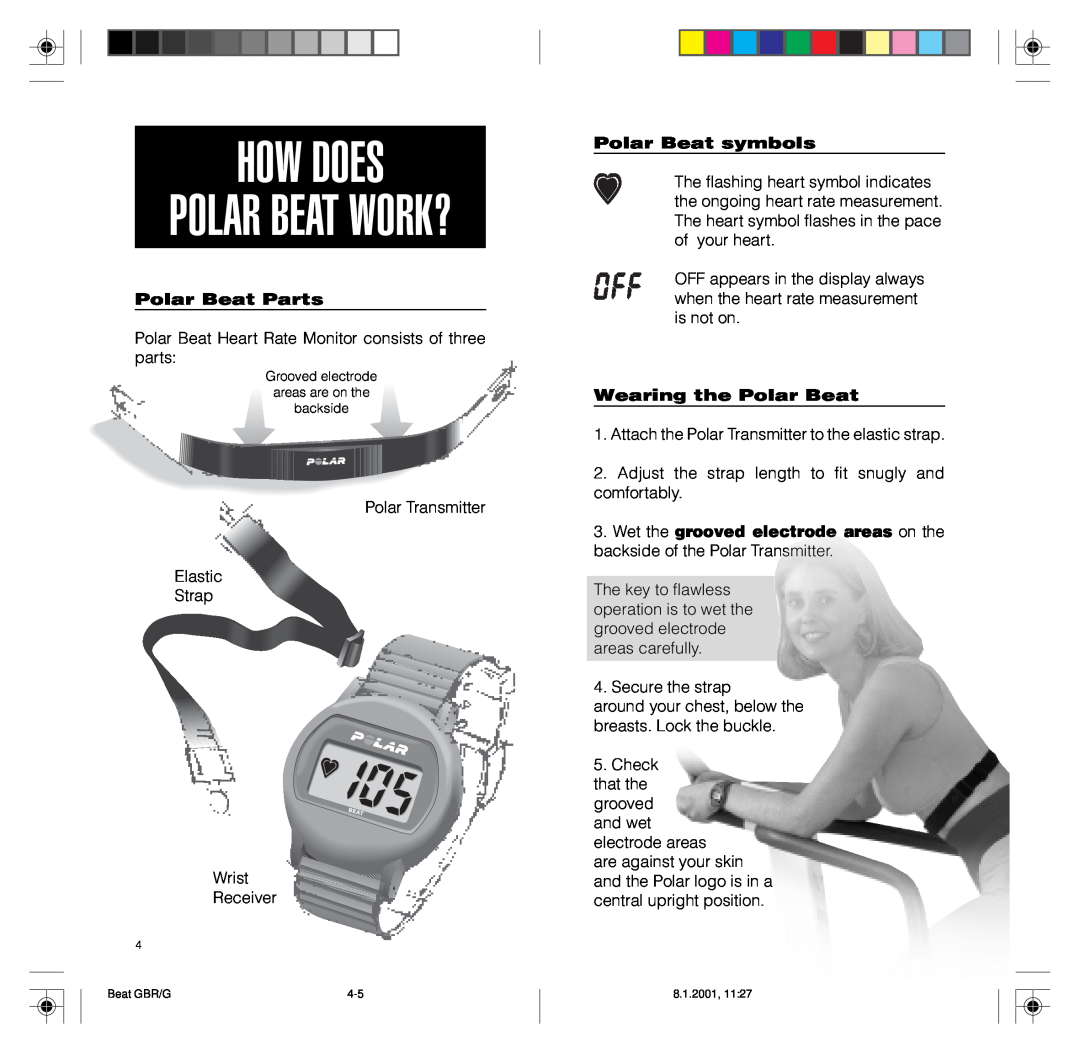 Polar None warranty How Does, Polar Beat Work?, Polar Beat Parts, Polar Beat symbols, Wearing the Polar Beat 