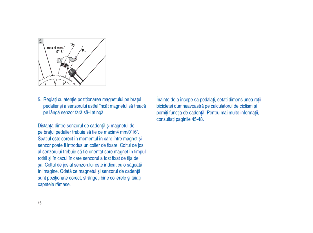 Polar Polar CS200cad user manual Max 4 mm / 0’16’’ 