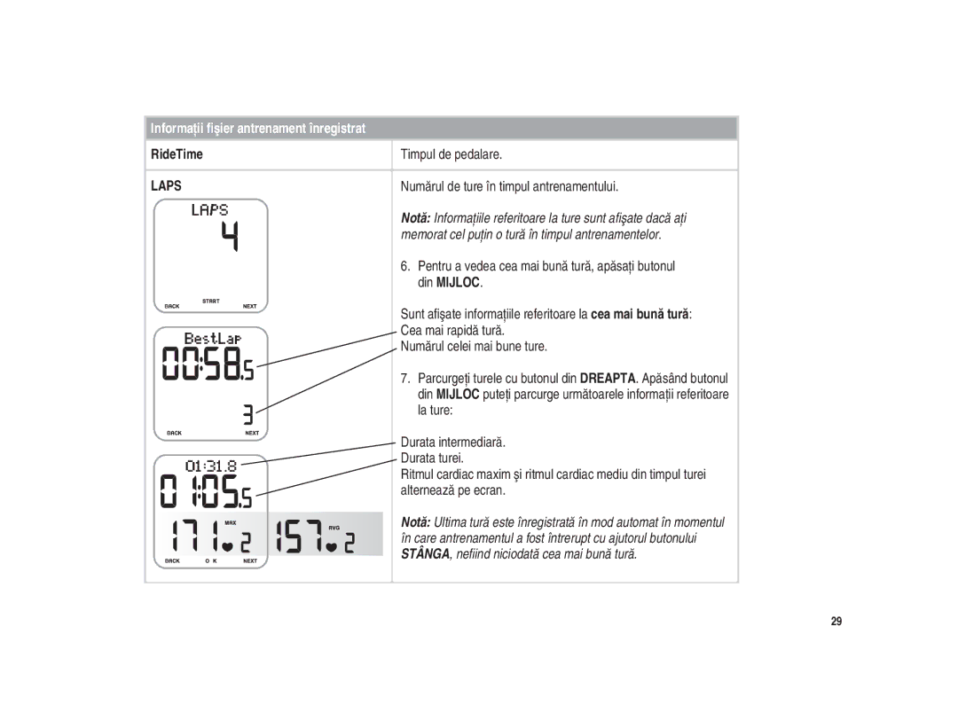 Polar Polar CS200cad user manual Laps 