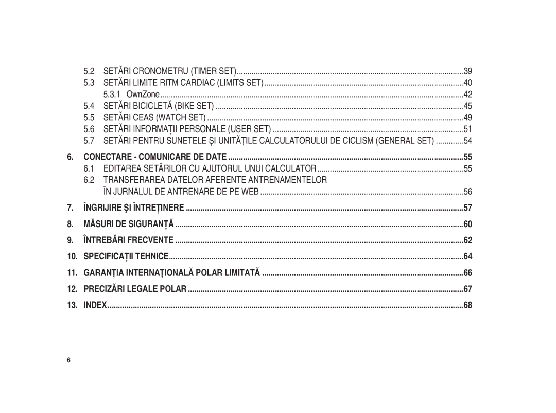 Polar Polar CS200cad user manual Transferarea Datelor Aferente Antrenamentelor 