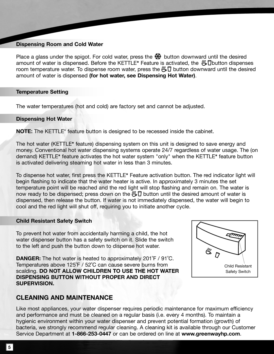 Polar PWD2635W-1 manual Cleaning and Maintenance 