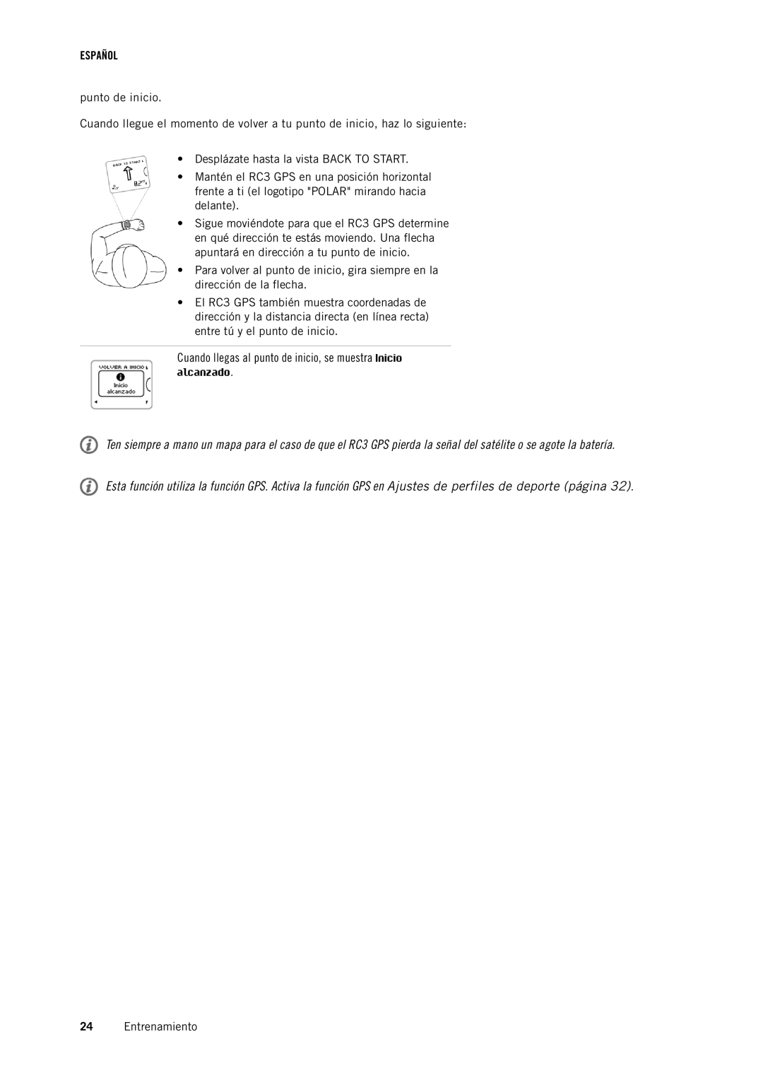 Polar RC3GPS manual Español 