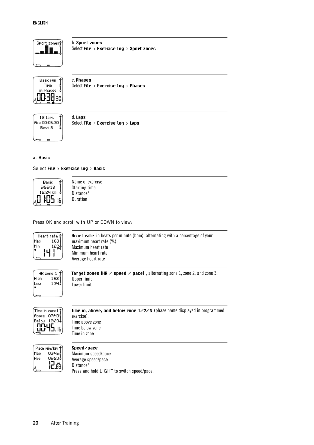 Polar RS400 user manual Basic 