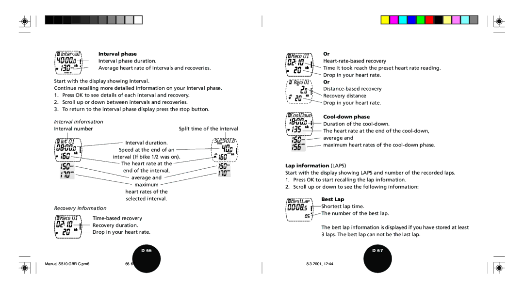 Polar S510 user manual Lap information Laps, Best Lap 