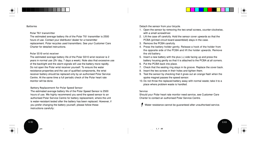 Polar Batteries Polar T61 transmitter, Polar S510 wrist receiver, Battery Replacement for Polar Speed Sensor, Service 