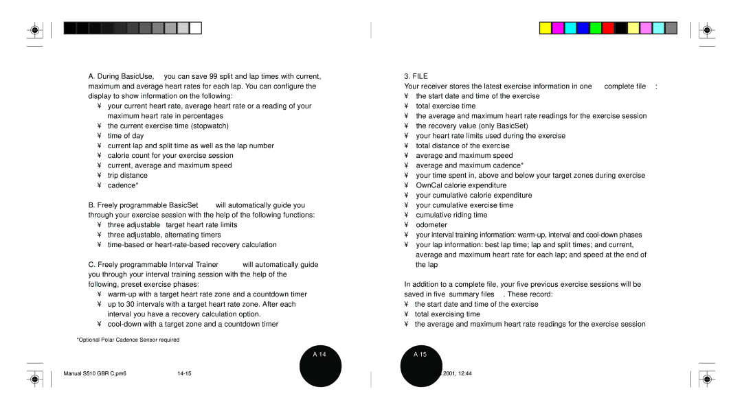 Polar S510 user manual File 