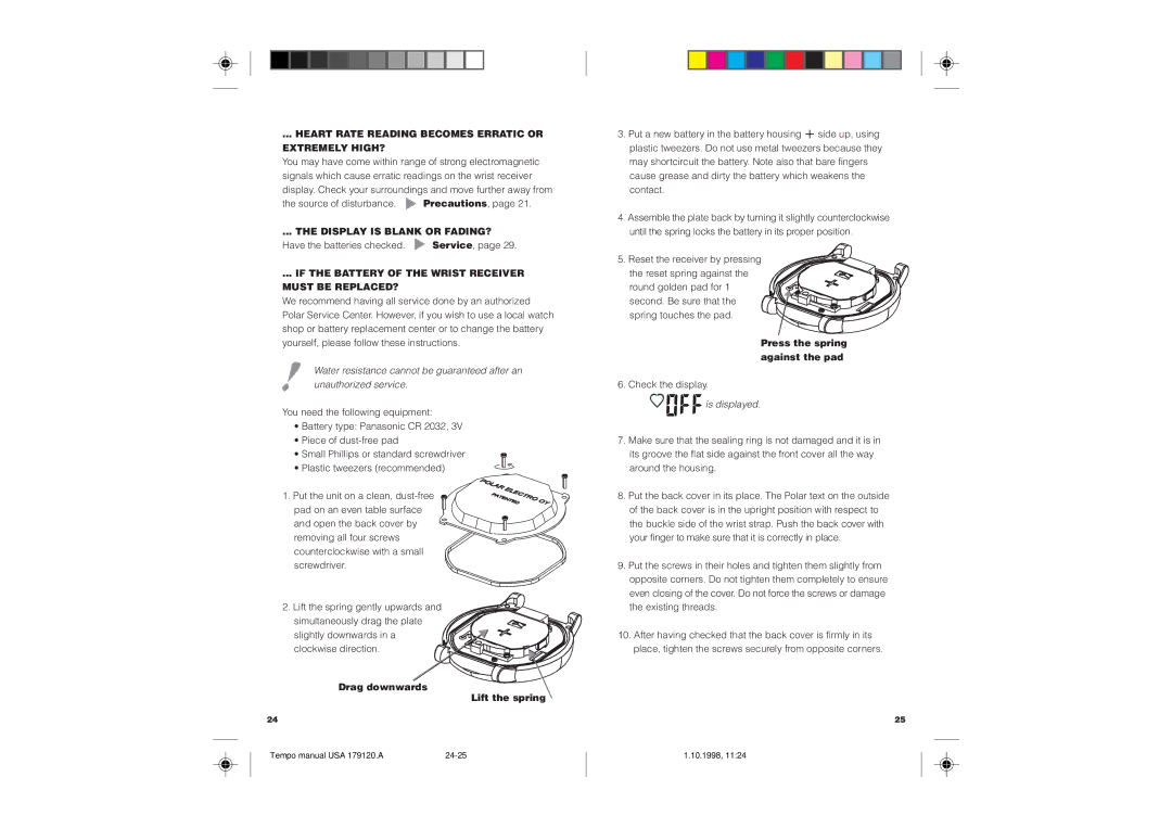 Polar TEMPO user manual Heart Rate Reading Becomes Erratic or Extremely HIGH?, Display is Blank or FADING?, Is displayed 