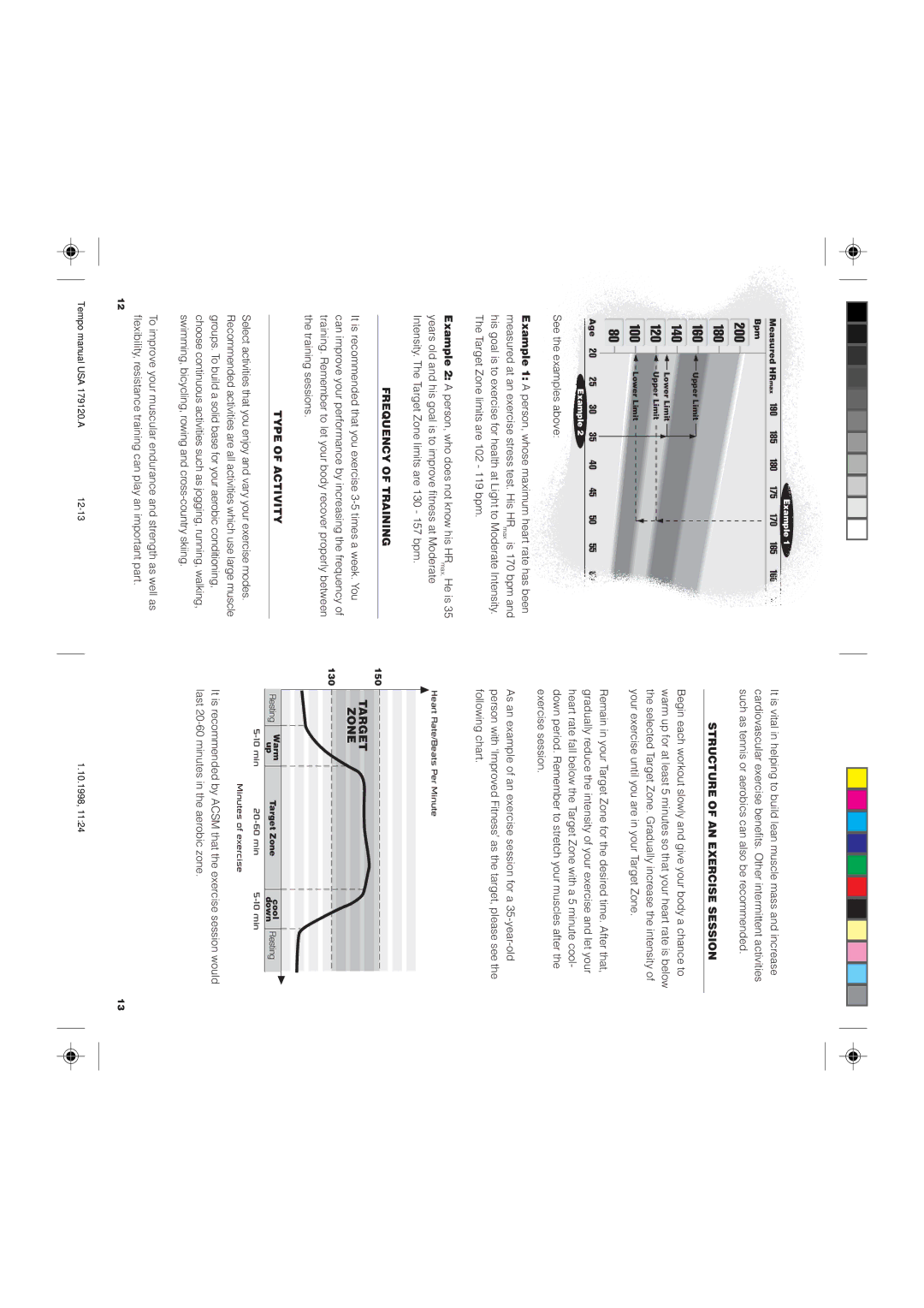 Polar TEMPO user manual Frequency of Training, Type of Activity, Structure of AN Exercise Session 