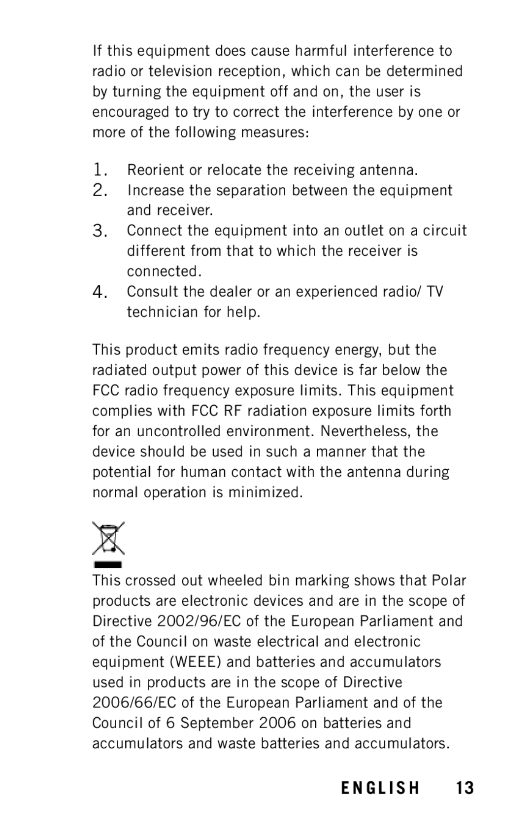 Polar X9 user manual G L I S H 