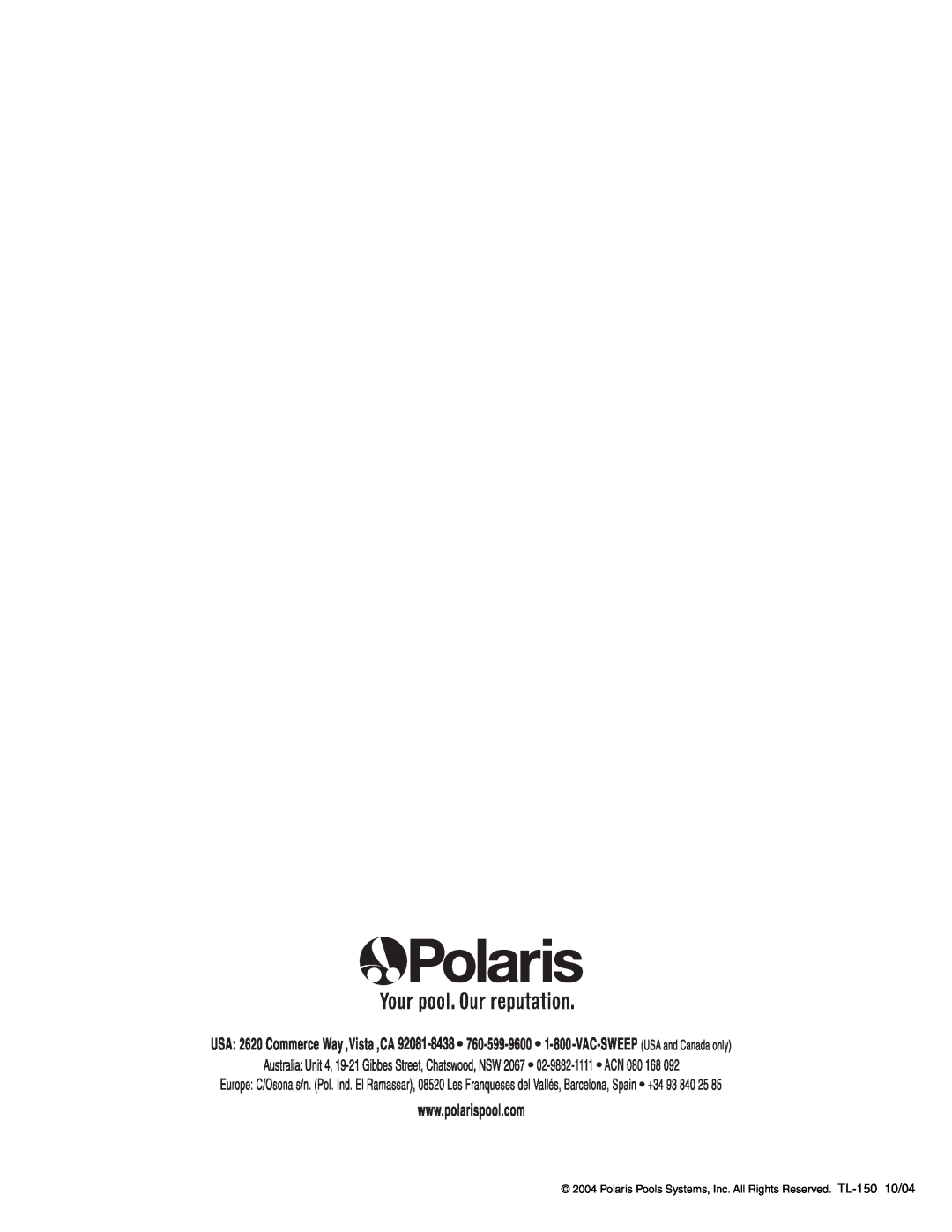 Polaris 145, 140 owner manual 
