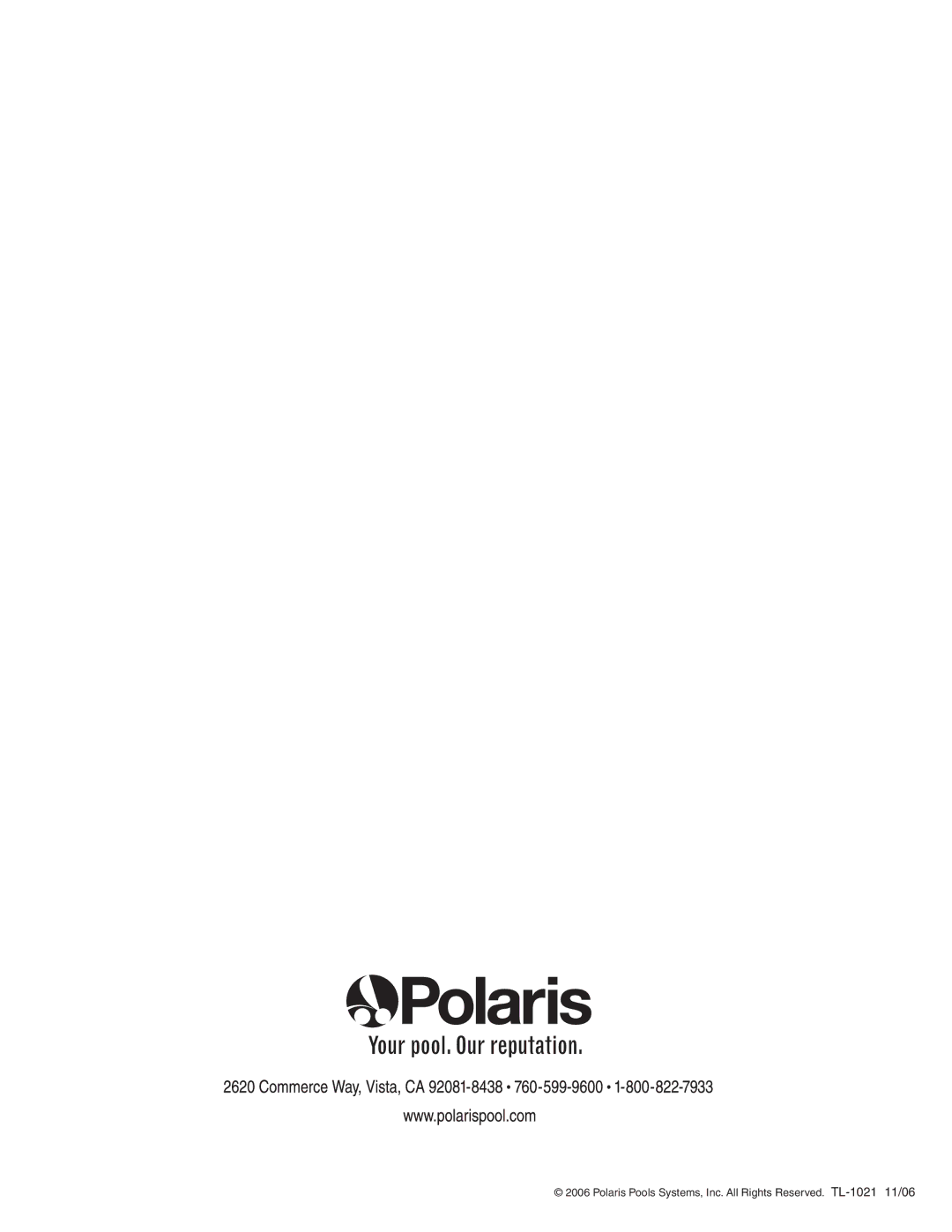 Polaris 165 owner manual 