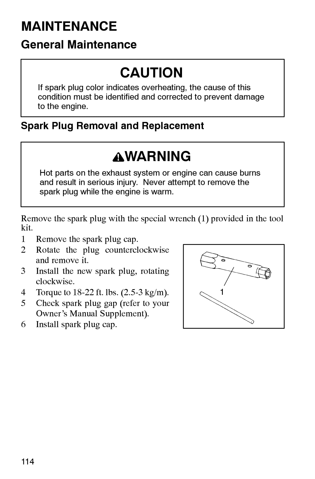 Polaris 2002 manual Spark Plug Removal and Replacement 