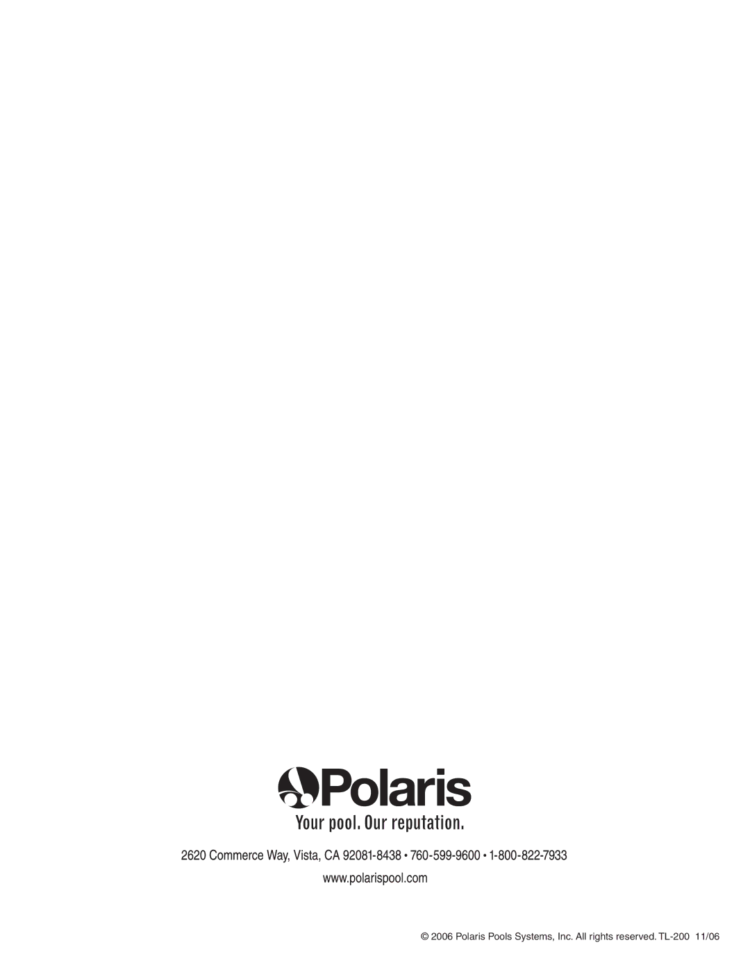 Polaris 280 owner manual 