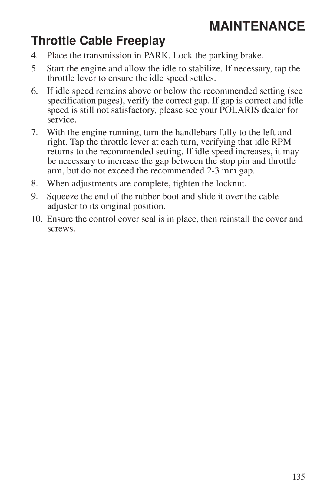 Polaris 550 EPS owner manual 135 