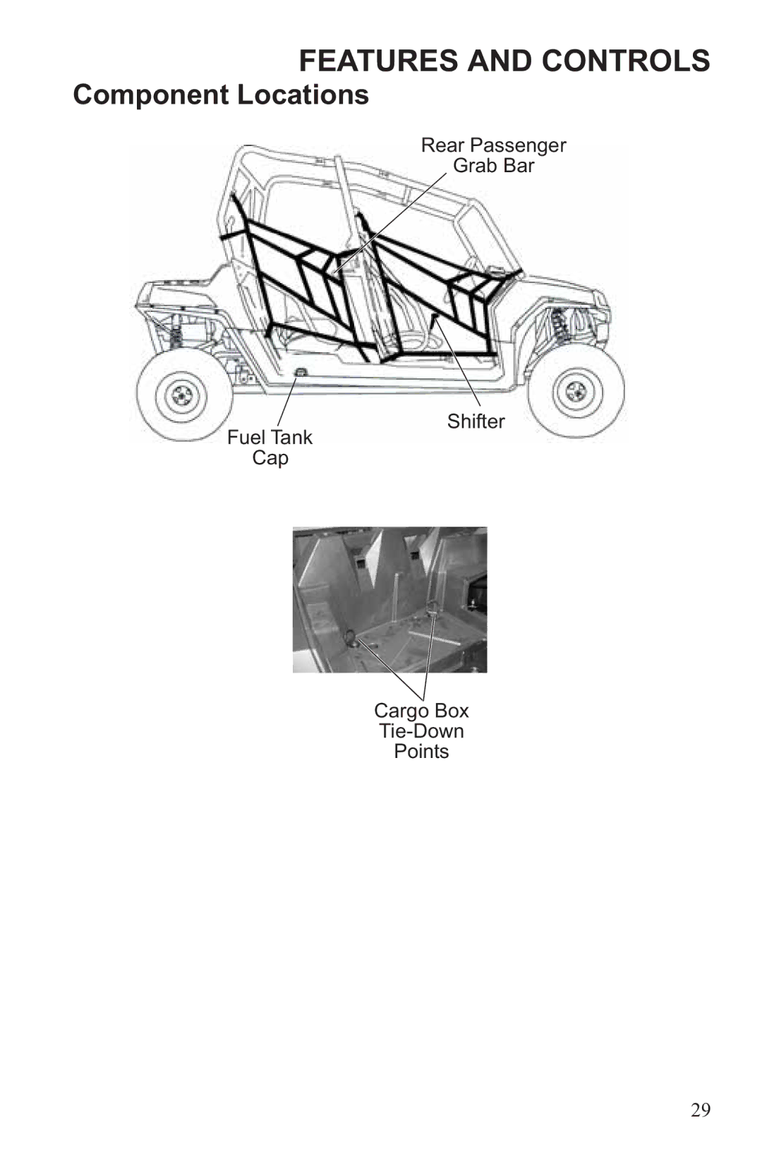 Polaris RZR XP 900, RZR XP 4 900 owner manual Features and Controls 