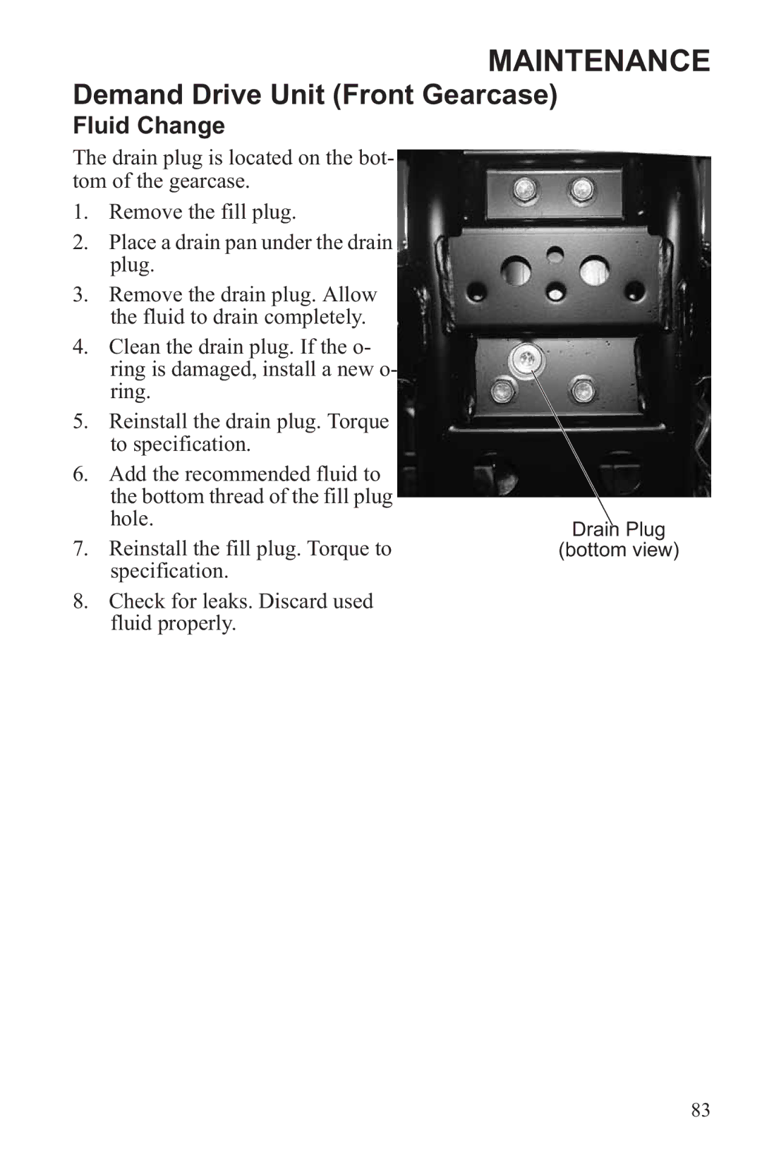 Polaris RZR XP 900, RZR XP 4 900 owner manual Maintenance 