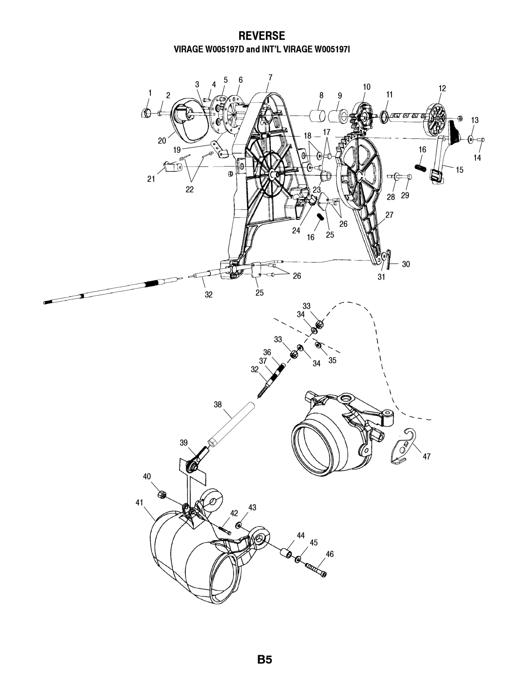 Polaris W005197I, W005197D manual Reverse 