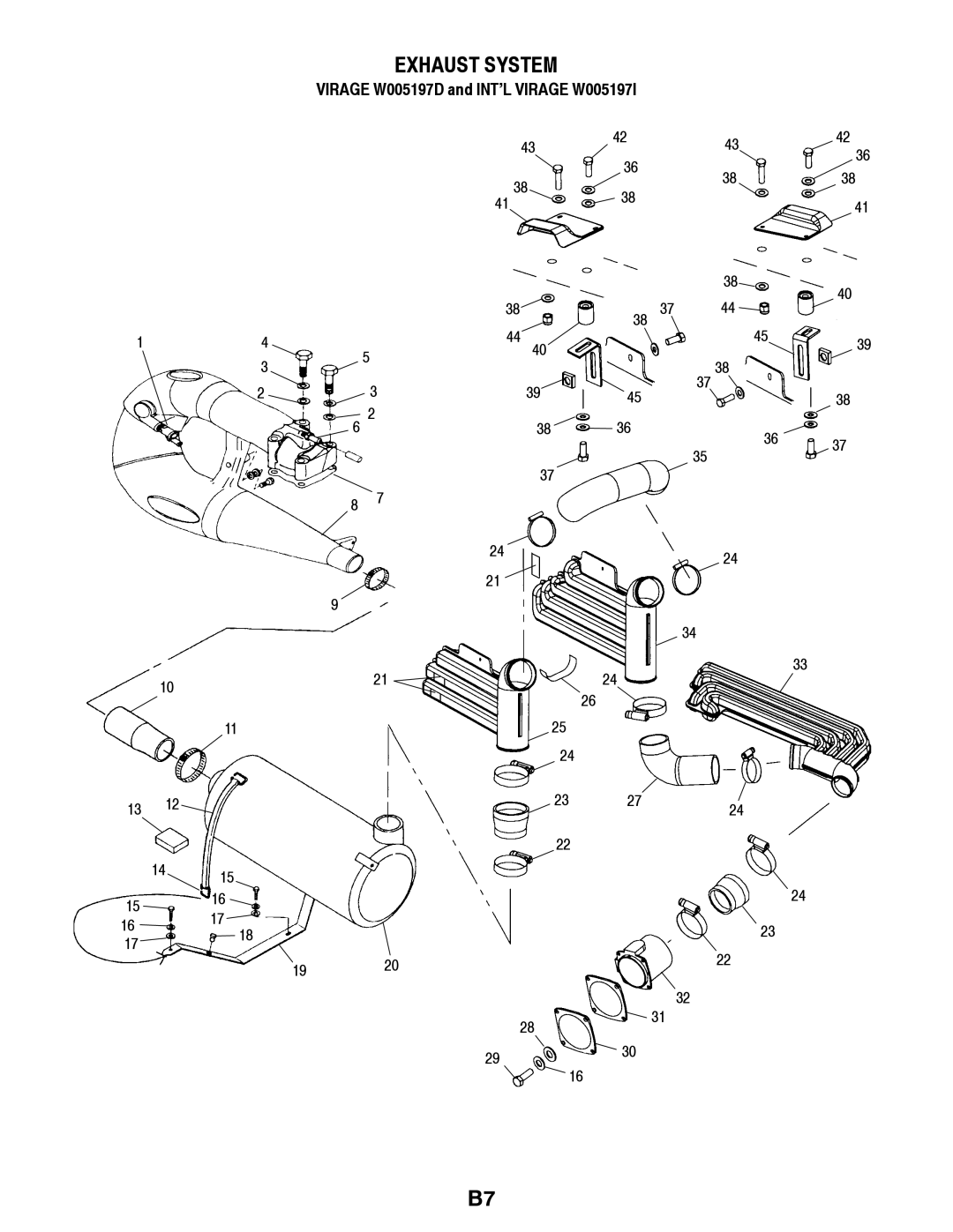 Polaris W005197I, W005197D manual Exhaust System 