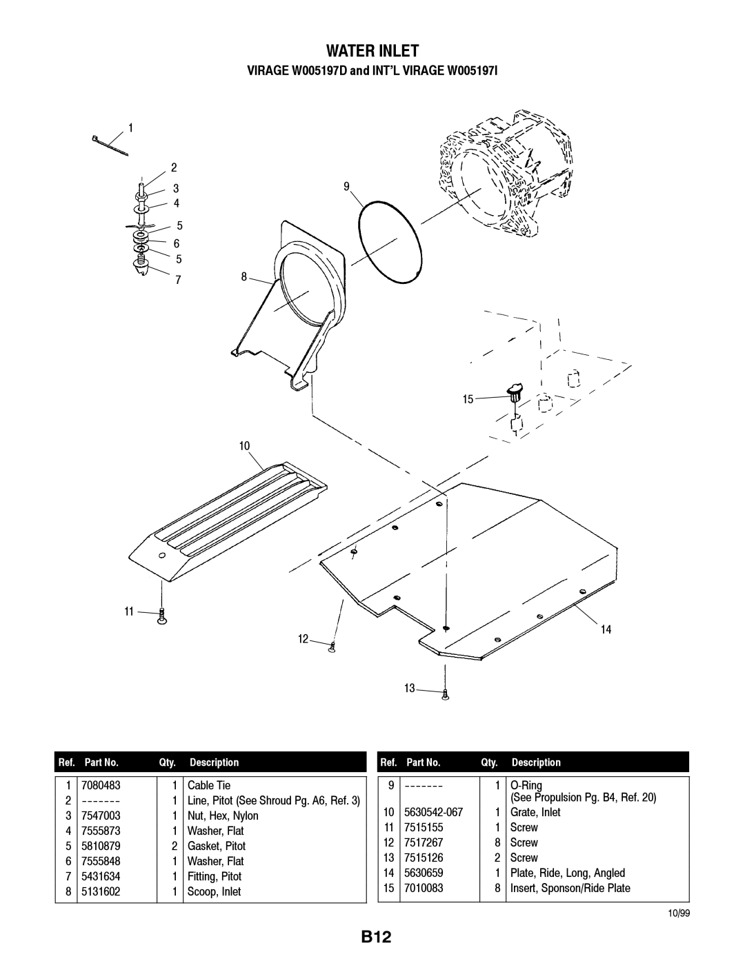 Polaris W005197D, W005197I manual Water Inlet 