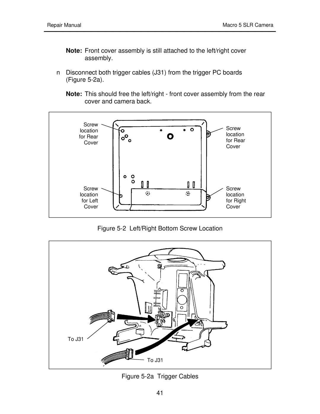 Polaroid 111523 manual Left/Right Bottom Screw Location 