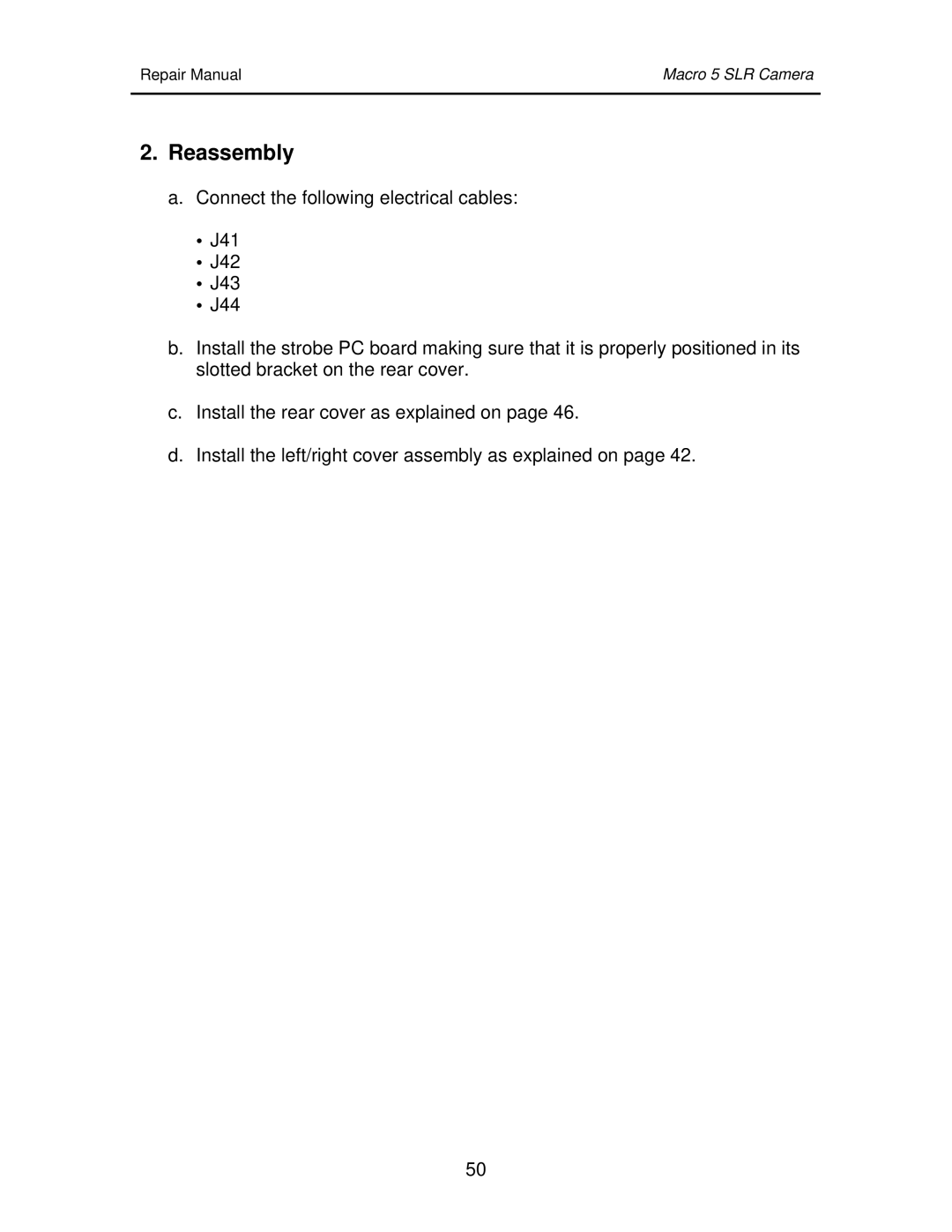 Polaroid 111523 manual Reassembly 