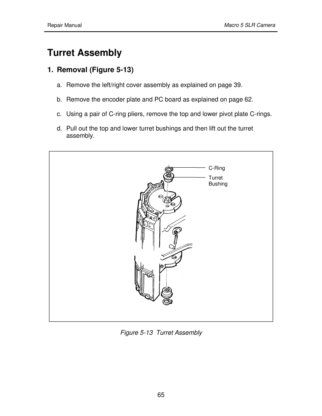 Polaroid 111523 manual Turret Assembly 