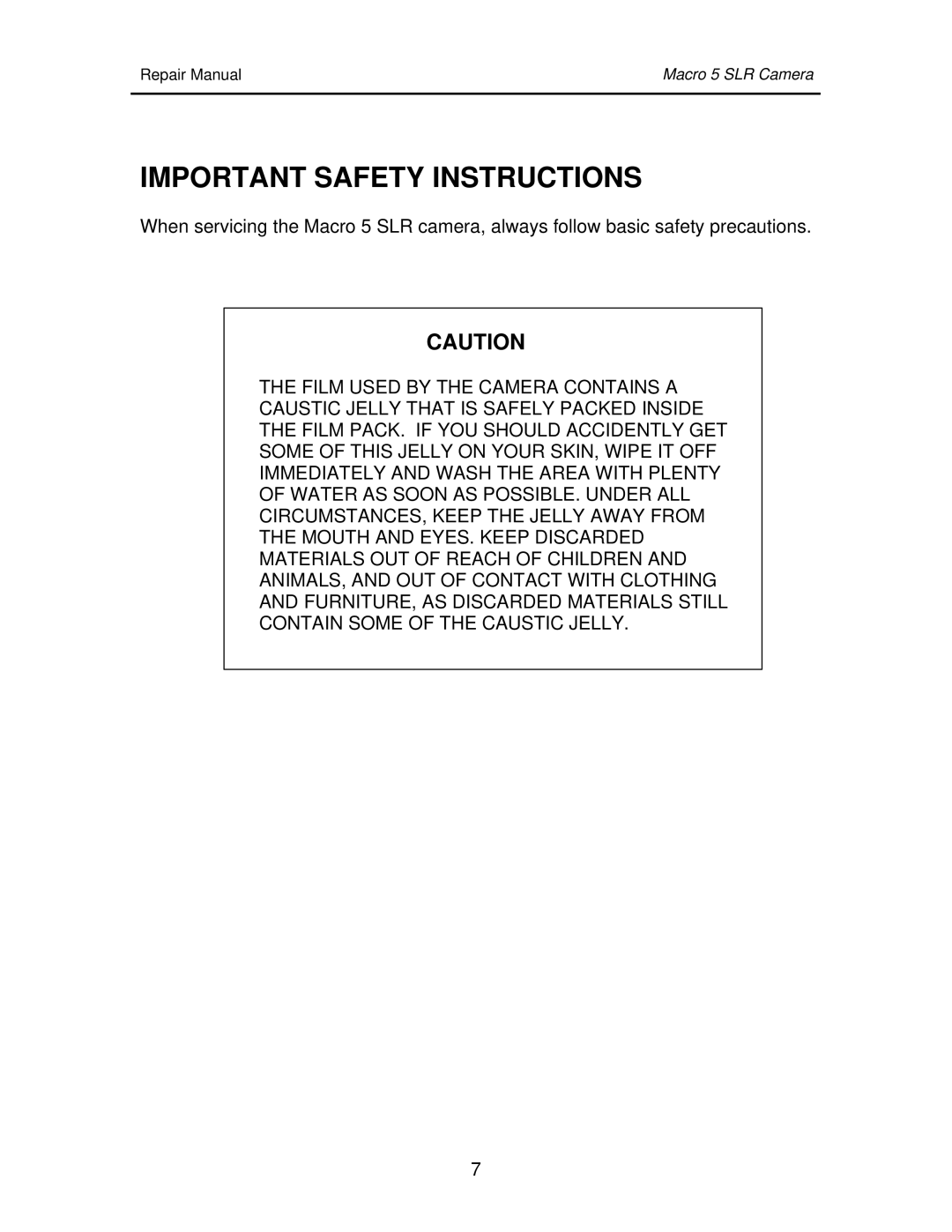 Polaroid 111523 manual Important Safety Instructions 