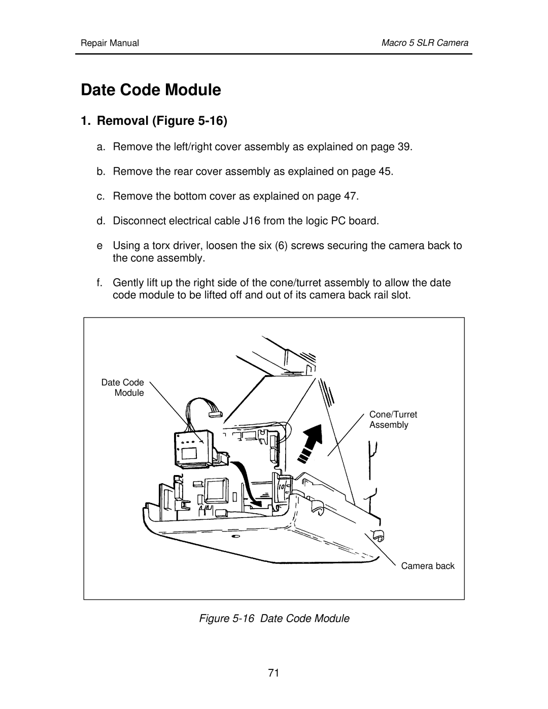 Polaroid 111523 manual Date Code Module 