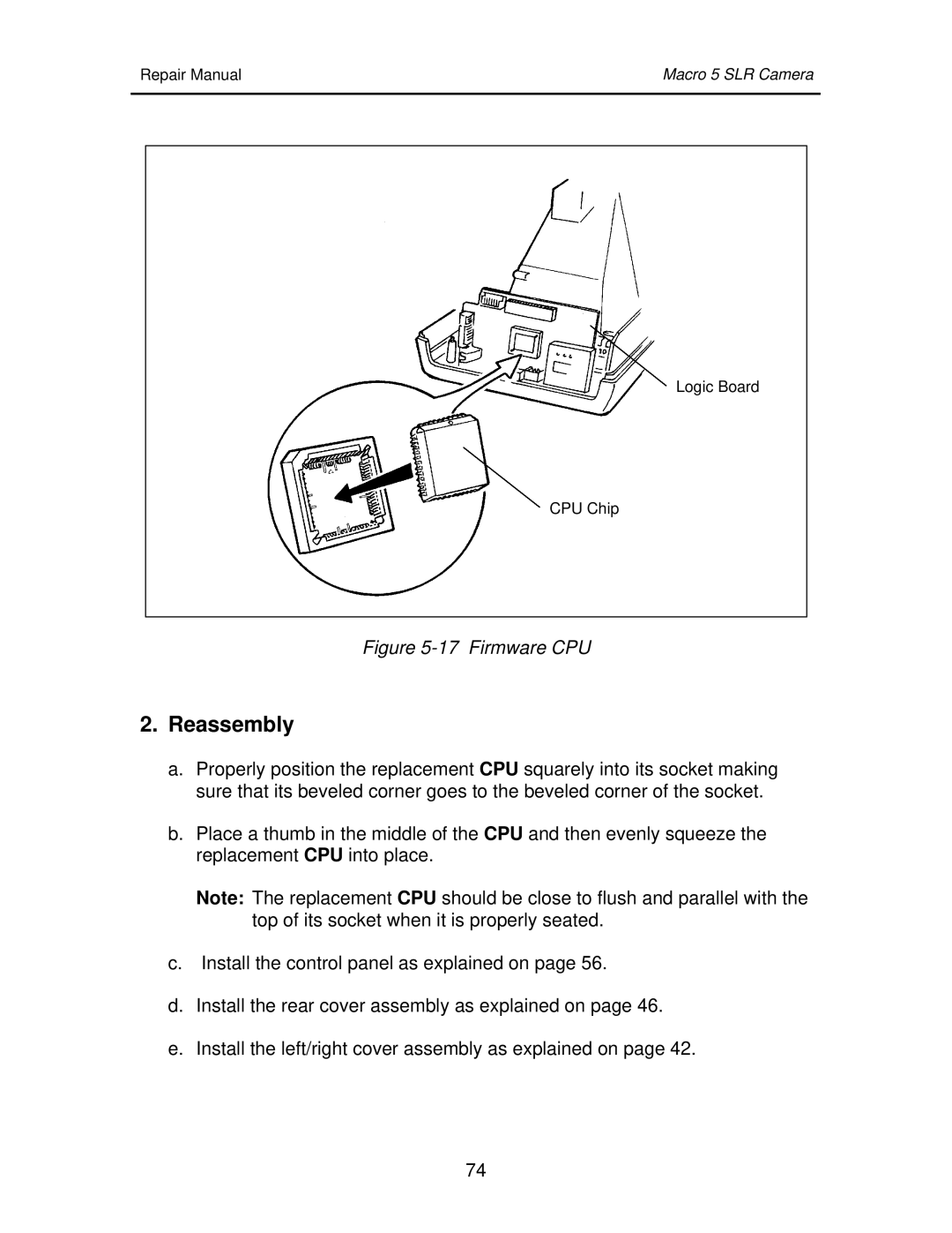 Polaroid 111523 manual Firmware CPU 