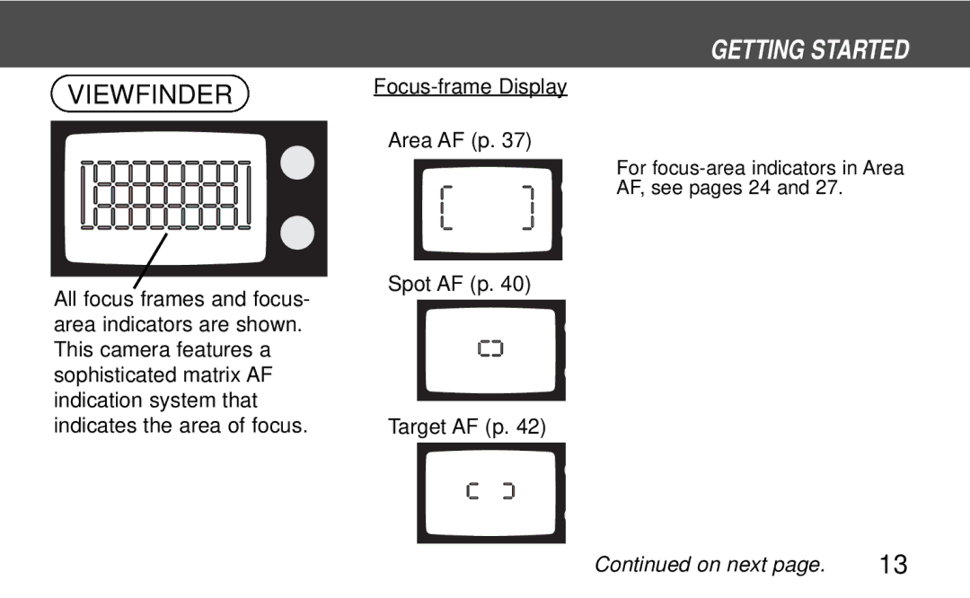 Polaroid 160, 140 instruction manual Viewfinder 