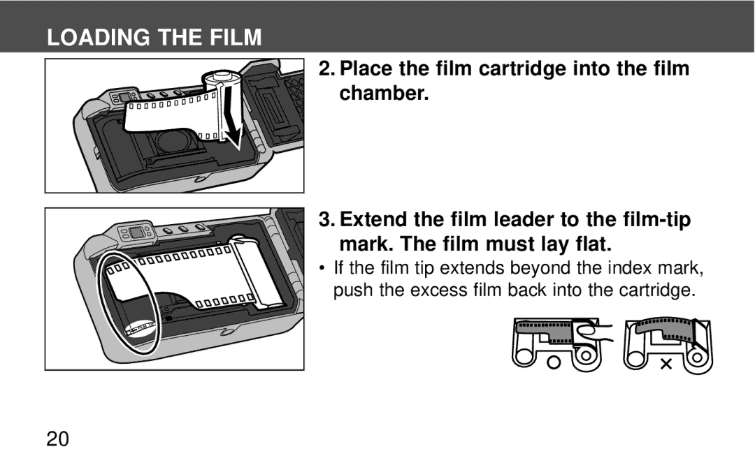 Polaroid 140, 160 instruction manual Loading the Film 